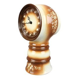 Ceramic Table Clock by Ditmar Urbach, Czechoslovakia, 1970s For Sale