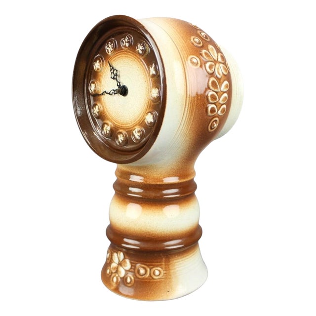 Ceramic Table Clock by Ditmar Urbach, Czechoslovakia, 1970s For Sale