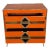 Orange Colored Glass Bedside Table, 1980s For Sale - Image 8 of 10