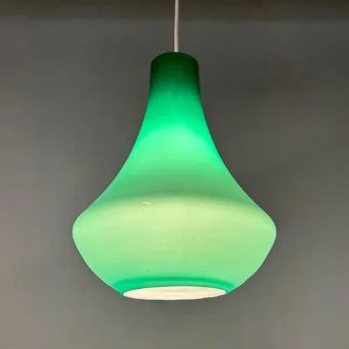 1960s Green Opaline Pendant Lamp, 1960s For Sale - Image 5 of 12
