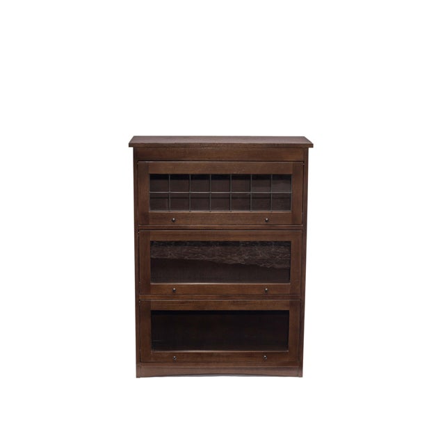 Mission Mission Craftsman Style Oak Barrister Bookcase - Walnut Stain For Sale - Image 3 of 7