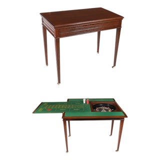 Antique French Oak Roulette Table, 19th Century For Sale