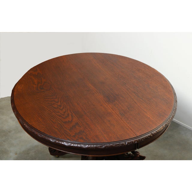 Wood Antique French Oak Oval Dining Table, 1860 For Sale - Image 7 of 13