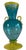 Art Glass Aqua Yellow Handled Amphora Vase For Sale - Image 11 of 14