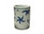 3.75" Vintage Fade Blue White Graphic Small Porcelain Holder For Sale - Image 9 of 10