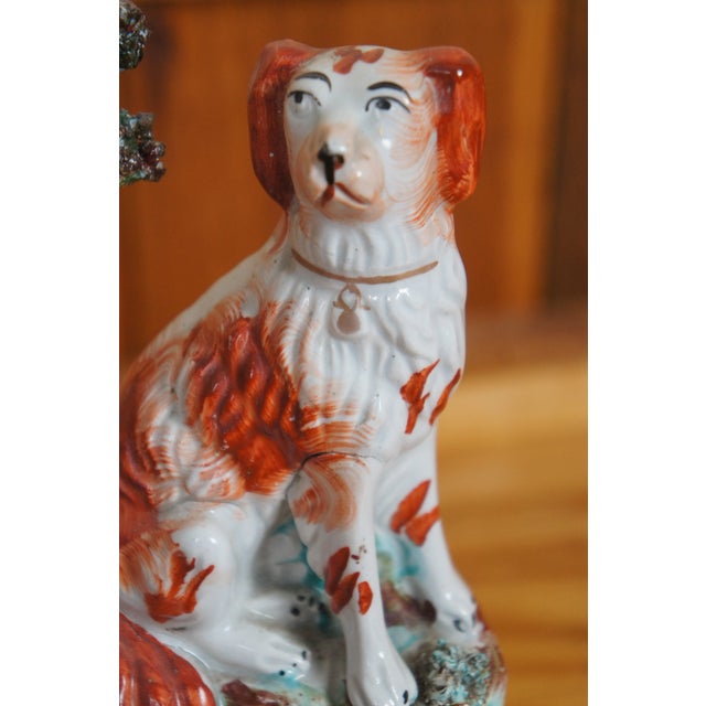 Antique Staffordshire Dog Tray Sleeping Girl Spaniel Flatback Figurine For Sale - Image 9 of 12