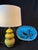 1940s 1940s Mid Century Modern Italian Ceramic Platter Fisherman With Stars Moonlight and Cat in Bright Blue Glaze For Sale - Image 5 of 10