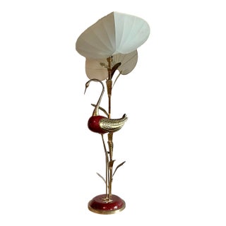 Vintage Regency Antonio Pavia Flamingo Lamp For Sale