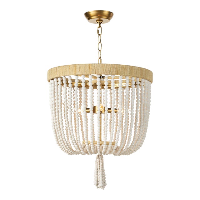 Regina Andrew Milo Steel Chandelier, White For Sale