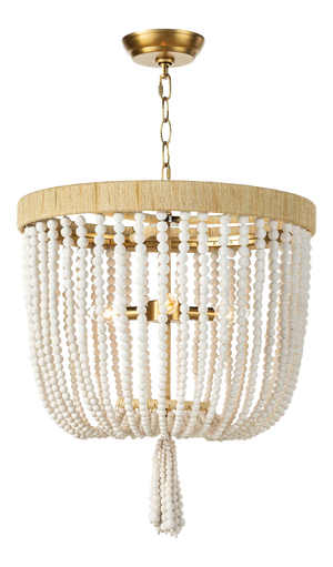 Regina Andrew Milo Steel Chandelier, White