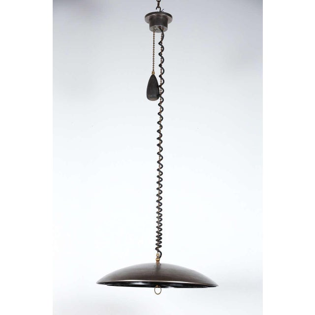 Black Mid-Century Pendant in the Manner of Paavo Tynell For Sale - Image 8 of 10