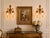 1980s French Louis XVI Gold Purple Crystal Wall Lamps Sconces-Pair For Sale - Image 14 of 14