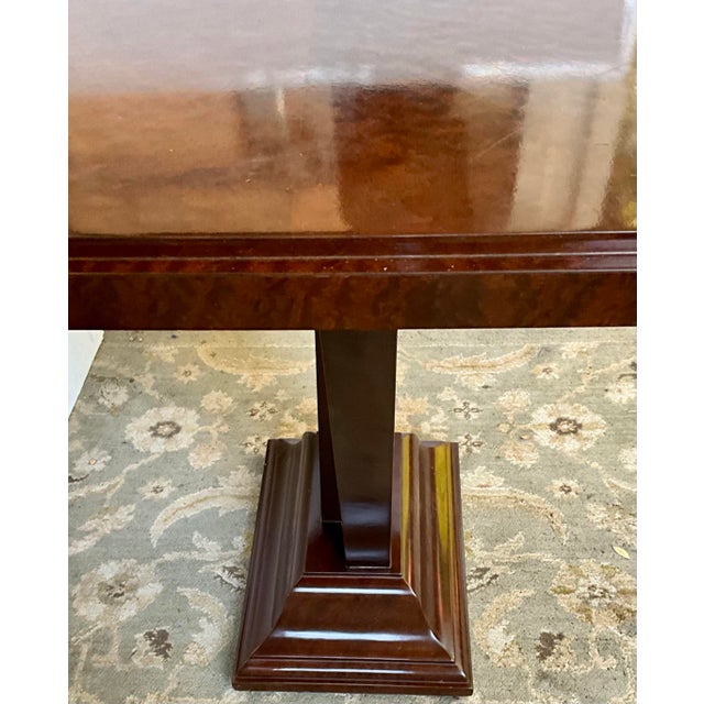 Contemporary Mid 20th Century Exquisite Burl Top Jonathan Franc Art Deco Console Table Burl Top Jonathan Franc Art Deco Console Table For Sale - Image 3 of 9