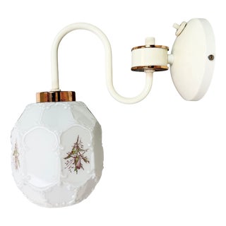 Vintage Wall Light with Milk Glass from Drukov, 1960s For Sale