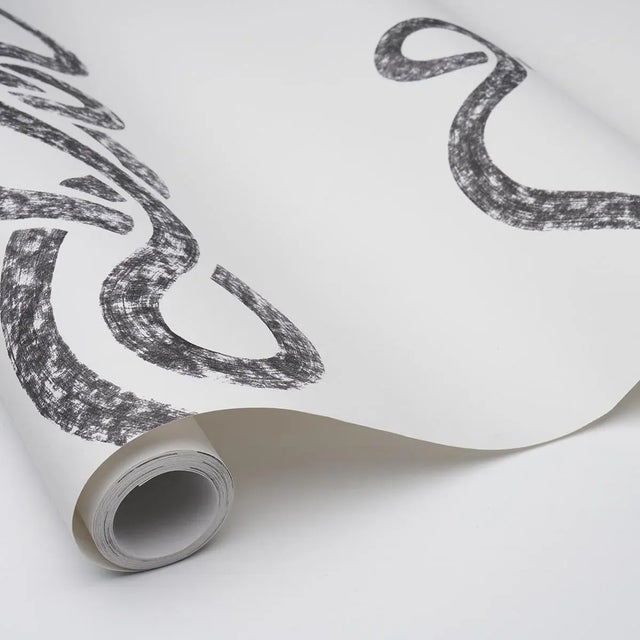 Schumacher SAMPLE - Schumacher x Backdrop Rhapsody Wallpaper In Graphite For Sale - Image 4 of 4
