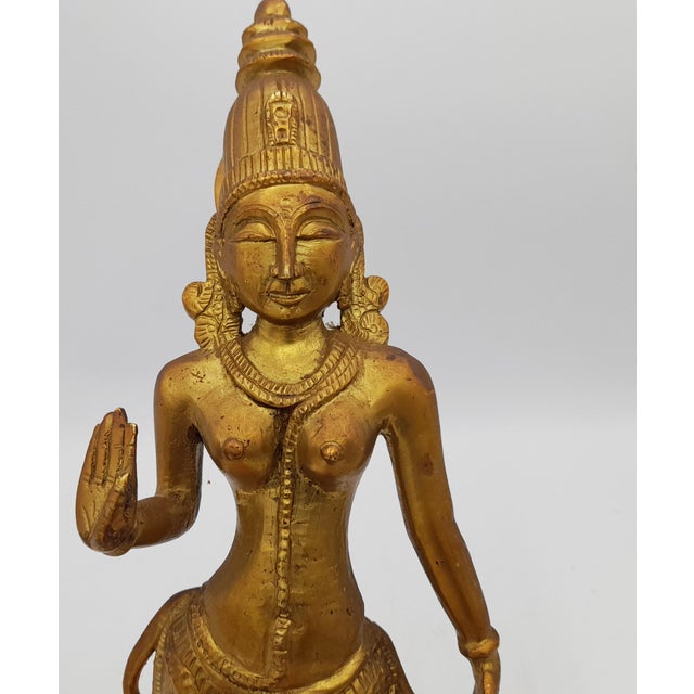 Bronze Statue of Hindu Goddess, 1960s For Sale - Image 4 of 18