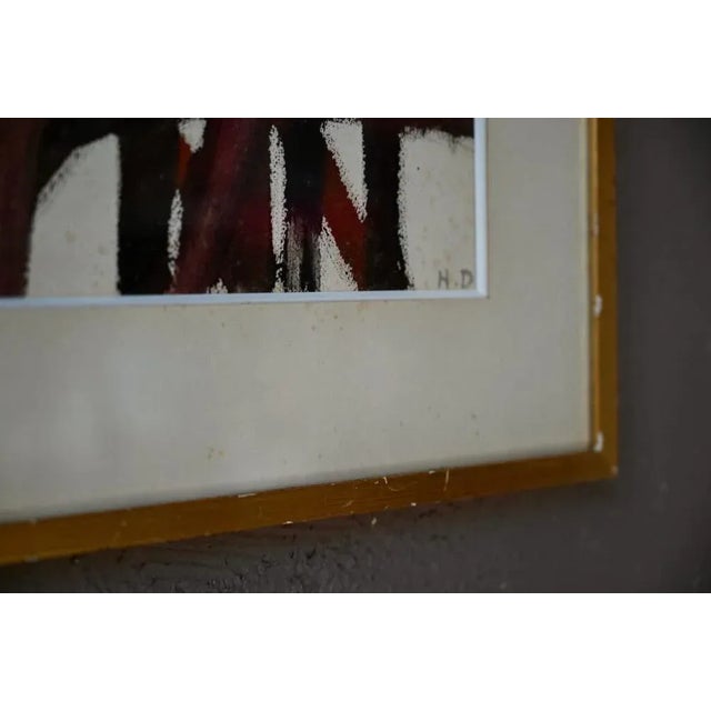 1970s H. Doll, Composition, 1970s, Artwork on Paper, Framed For Sale - Image 5 of 8