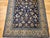 Navy Blue Antique Persian Tabriz Rug, Hand-Knotted Wool & Silk, Allover Floral Pattern, Navy & Tan, 6x10 For Sale - Image 8 of 13