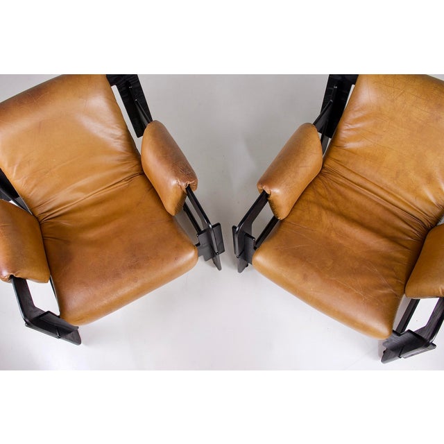 Rover Lounge Chairs in Leather by Arne Jacobsen for Asko, 1960s, Set of 2 For Sale - Image 9 of 16