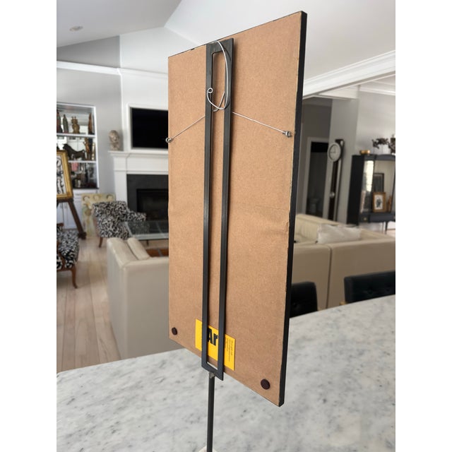 Stone Modern Acrylic and Pencil Painting on Marble Stand “Energy Within” by Es Melfi For Sale - Image 7 of 12