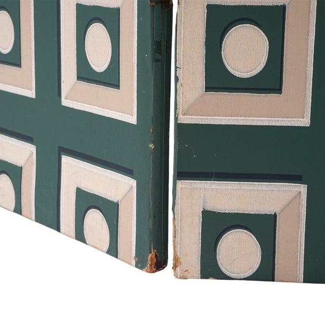 1970s Deco Four Panel Screen For Sale - Image 4 of 6