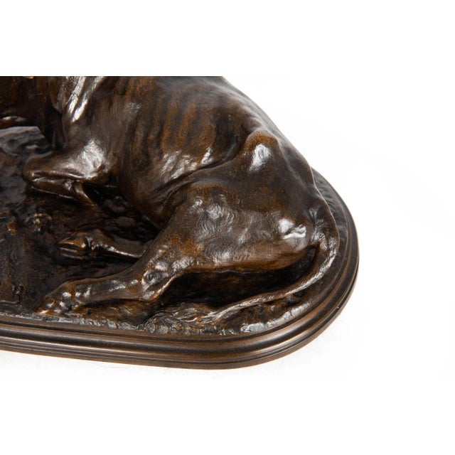 Circa 1880 French Antique Bronze Sculpture “Resting Bull” by Rosa Bonheur For Sale - Image 12 of 12