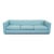 Cb2 Club 101” Modern 3-Seat Light Blue Sofa For Sale