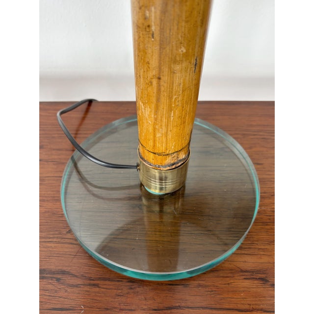 Bamboo and Glass Lampshades, Italy, 1980s, Set of 2 For Sale - Image 9 of 11