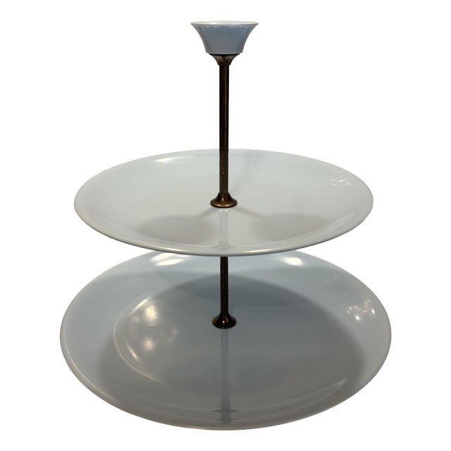 Mid-Century Italian Two-Tier Melamine Étagère attributed to Gino Colombini, 1950s For Sale
