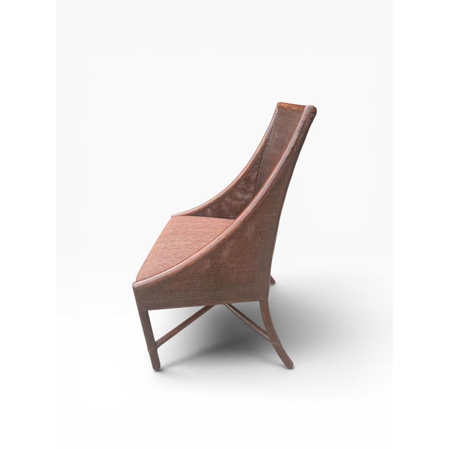 2000 - 2009 Set of 6 McGuire Organic Modern Double-Caned Dining Chairs in Tobacco Finish For Sale - Image 5 of 16