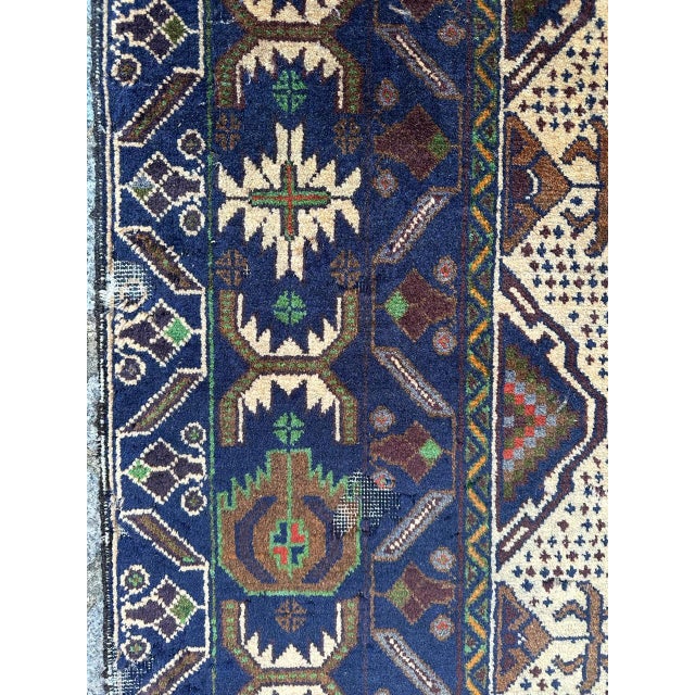 Textile Vintage Distressed Baluch Afghan Rug, 1970s For Sale - Image 7 of 18