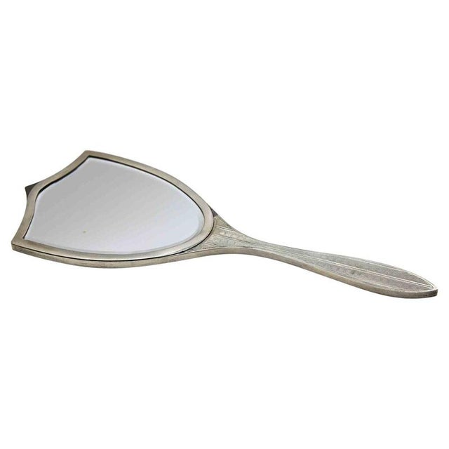 Vintage Silver Mirror, Italy, 20th Century For Sale - Image 5 of 5