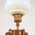 Vintage Art Nouveau Metal and Glass Lamp For Sale - Image 3 of 11