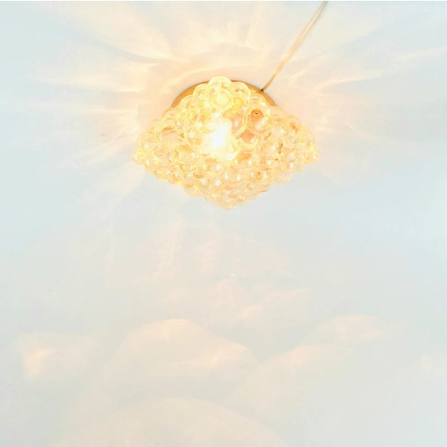 Mid-Century Modern Amber Bubble Glass Flush Mount by Helena Tynell for Limburg, Germany, 1970s For Sale - Image 6 of 14