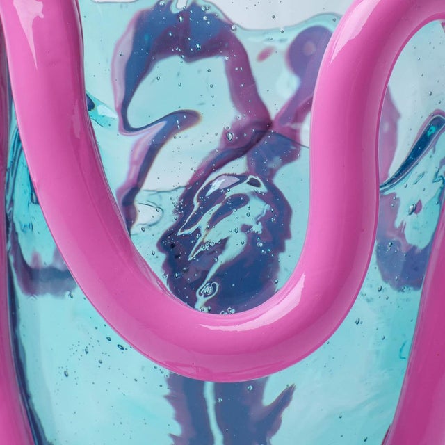 Indian Summer Vase in Clear Aqua by Gaetano Pesce for Fish Design For Sale - Image 11 of 12