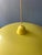 Mid-Century Modern Opaline Glass Pendant Lamp with Yellow Metal Shade For Sale - Image 10 of 13