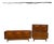 1960s United Furniture Diamond Mid-Century Modern Walnut Bedroom Set With Mirror For Sale