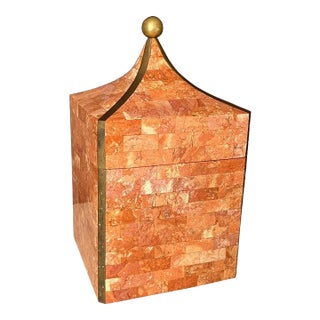 1980s Tessellated Stone Box Attributed to Maitland Smith For Sale