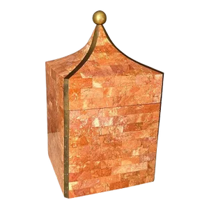 1980s Tessellated Stone Box Attributed to Maitland Smith