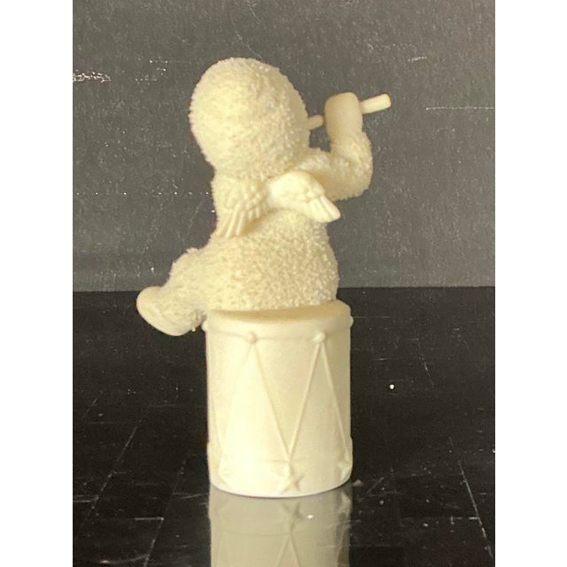 Cream Vintage Department 56 Snowbabies "I'll Play a Christmas Tune," in Original Packaging 1995-1999 For Sale - Image 8 of 12