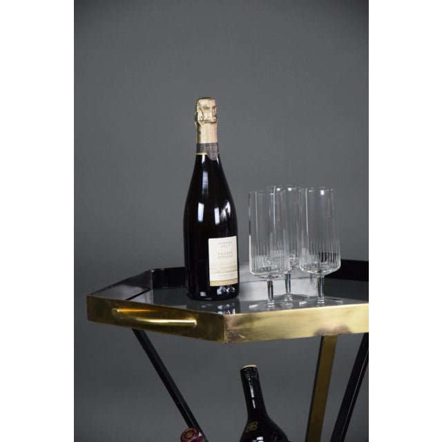 1960s Italian Bar Trolley in Brass and Glass, 1960 For Sale - Image 5 of 10