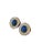 Monet Vintage Monet Gold-Tone Earrings With Blue Cabochon and Rhinestone Accents, A Pair For Sale - Image 4 of 9
