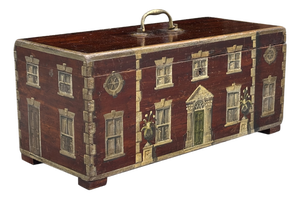 Antique Oak Painted Country Box, 1840