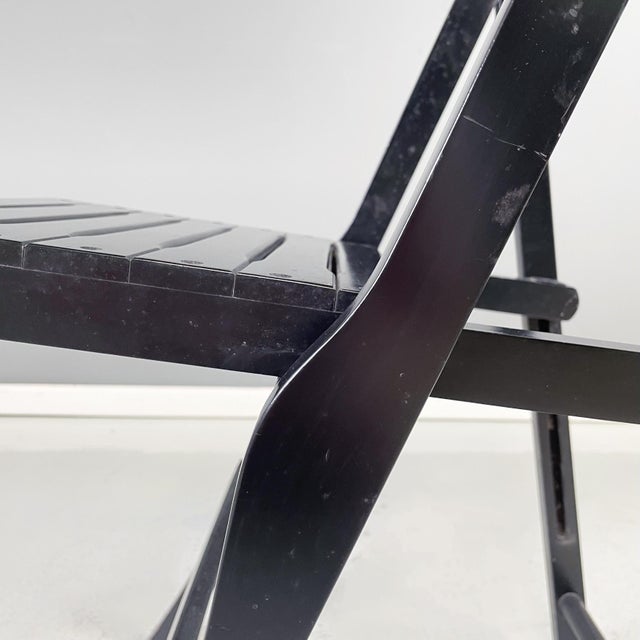 IModern Italian Wood Folding Chair Morettina attributed to Ettore Moretti for Zanotta, 1970s For Sale - Image 14 of 16
