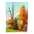 1960s Painting – Autumn Landscape Oil on Canvas Signed Niki A. Karagyllakis For Sale
