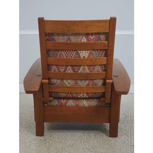 Stickley Stickley Mission Cherry Morris Chair & Ottoman For Sale - Image 4 of 17