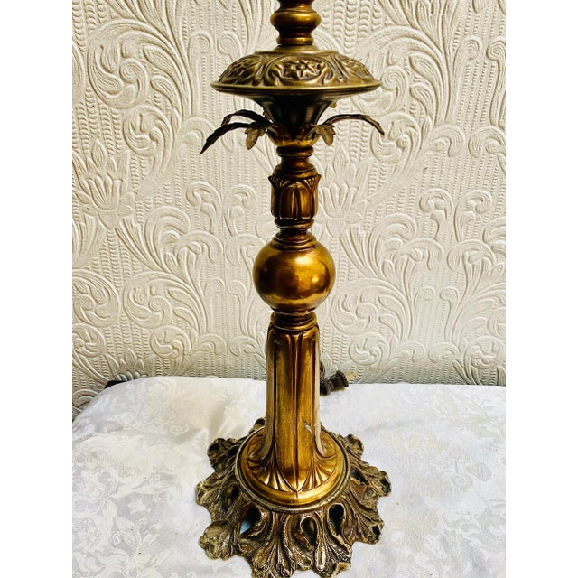 Fabulous bronzed palm tree lamp Circa 1960’s.