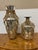 Design Plus Gallery presents a Set of Two Mercury Glass Jugs Wrapped in Jute. Their design has a distinctive antique...