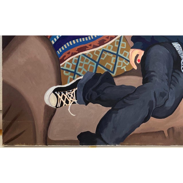 2000 - 2009 2008 “Young Reclining Woman” Portrait Oil Painting by Mary Alice Copp For Sale - Image 5 of 8