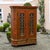 Impressive two-door folk armoire with richly painted front panels. The door inserts feature tall, stylized floral...